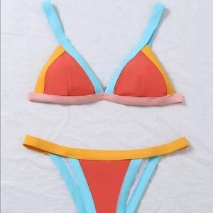 SHEIN Color Block Bikini